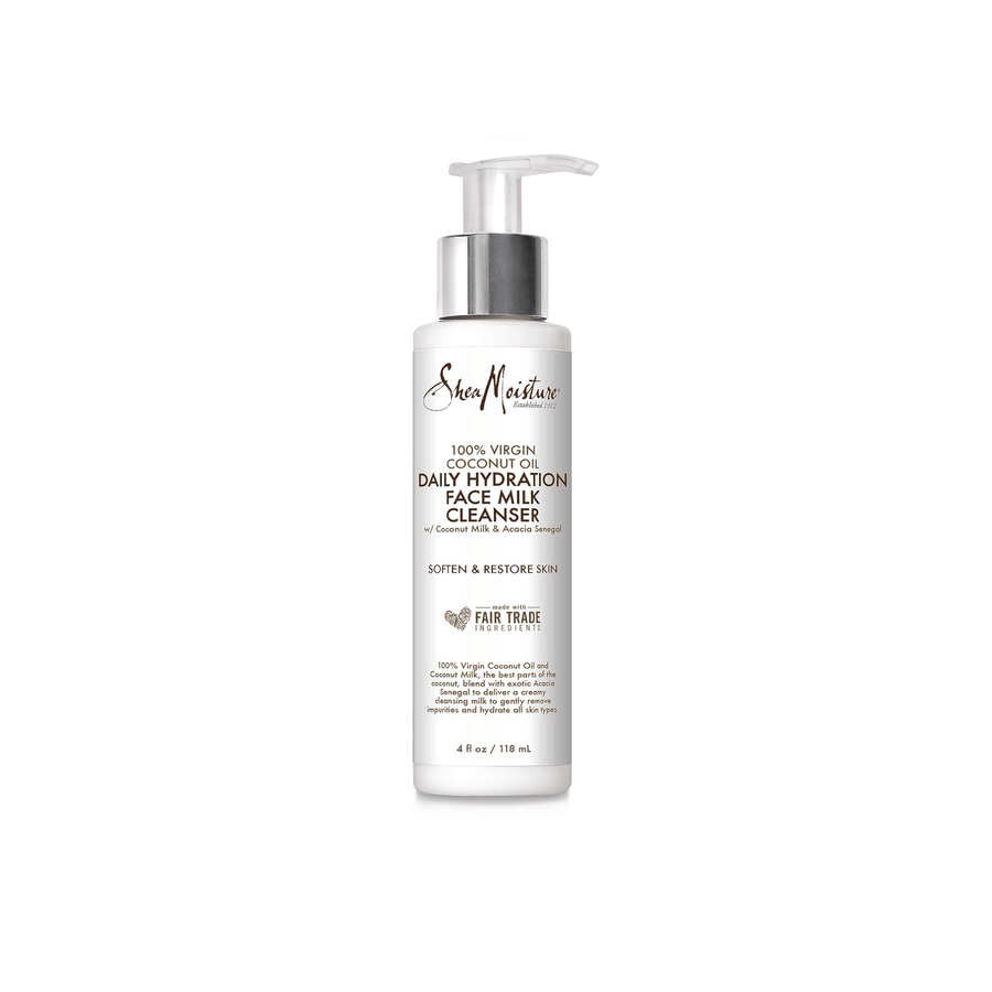 Shea Moisture - 100% Virgin Coconut Oil - Lait nettoyant visage "Daily Hydration" - 118ml - Shea Moisture - Ethni Beauty Market