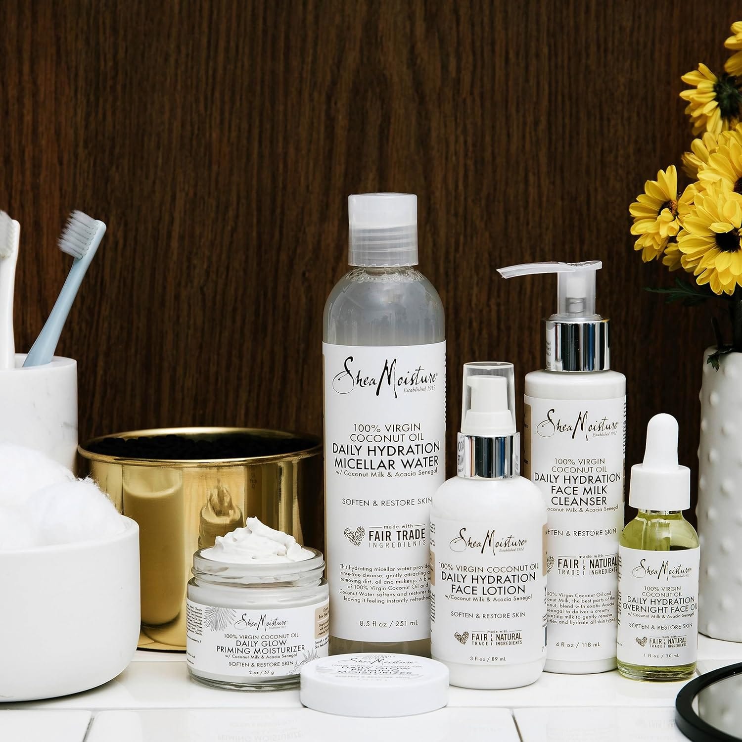 Shea Moisture - 100% Virgin Coconut Oil - Lait nettoyant visage "Daily Hydration" - 118ml - Shea Moisture - Ethni Beauty Market