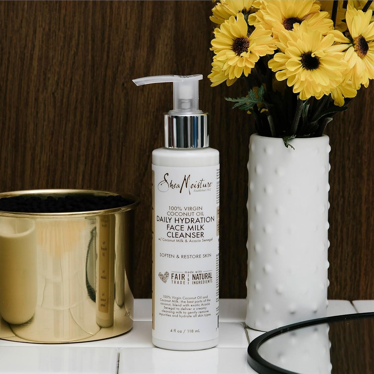 Shea Moisture - 100% Virgin Coconut Oil - Lait nettoyant visage "Daily Hydration" - 118ml - Shea Moisture - Ethni Beauty Market