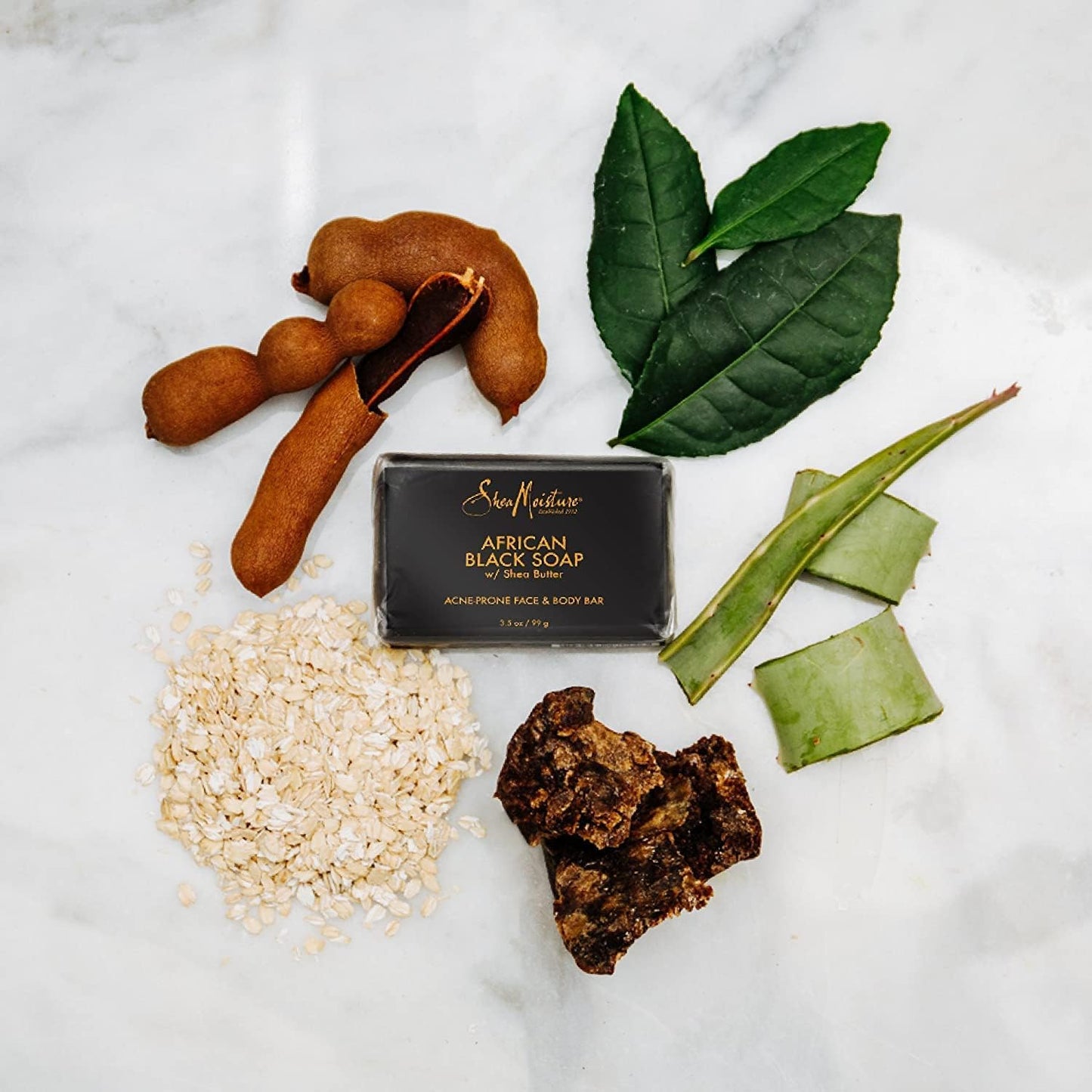 Shea Moisture - African Black Soap - Savon noir africain anti-acné - 99g (1 barre) - Shea Moisture - Ethni Beauty Market