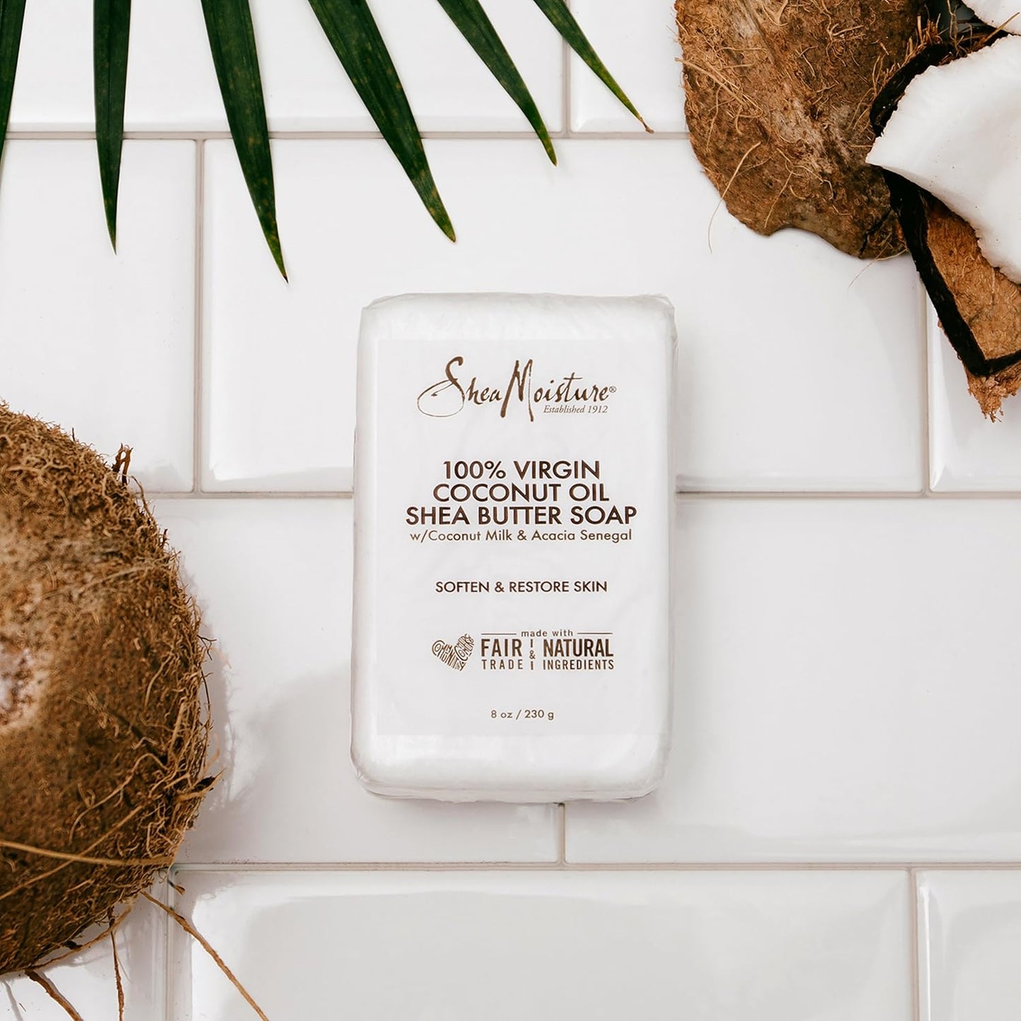 Shea Moisture - Savon "Coco & Karité" 100% Virgin Coconut Oil - Hydratation Quotidienne 230G - Shea Moisture - Ethni Beauty Market