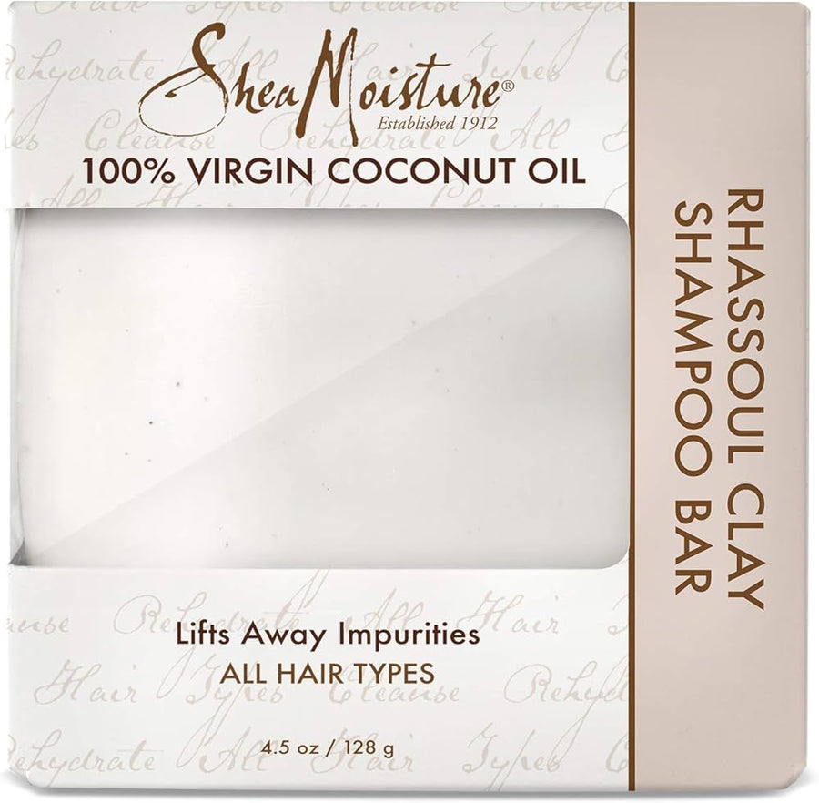 Shea Moisture - Virgin Coconut Oil Shampoing Solide "Rhassoul Clay Bar shampoo" - 128g - Shea Moisture - Ethni Beauty Market