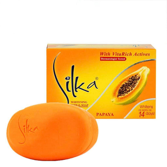 Silka - Savon Éclaircissant à La Papaye - "Whitening Herbal Soap" (Plusieurs contenances disponibles) - Silka - Ethni Beauty Market