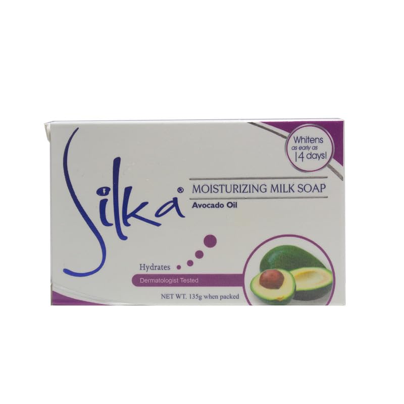 Silka® - Savon au Lait Hydratant à l'Huile d'Avocat "Moisturizing Milk Soap Avocado Oil" 135g - Silka - Ethni Beauty Market