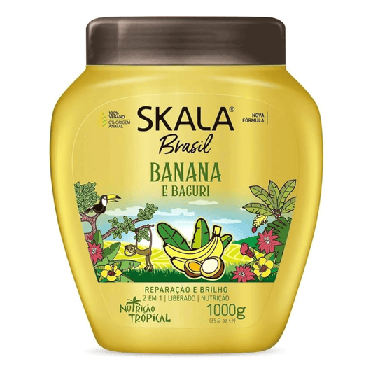Skala - Créme Capillaire 2en1 Banane et Bacuri "Banana Vitamine E Bacuri Treatment " 1000g - SKALA - Ethni Beauty Market