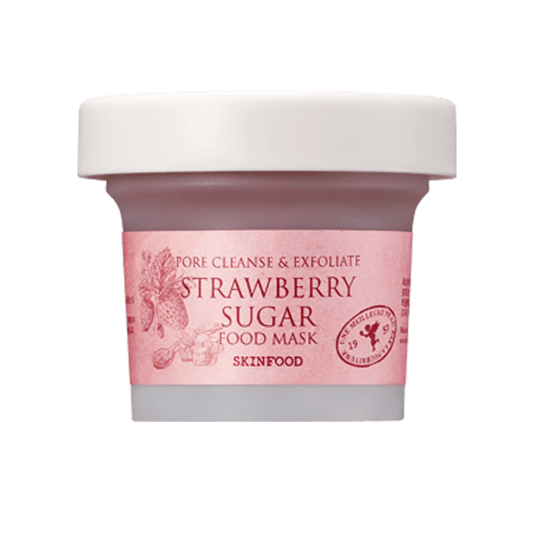 SKINFOOD Masque Visage Strawberry Sugar SKINFOOD - Masque visage au sucre noir- plusieurs options possibles- 120g (Collection Anti-Gaspi)