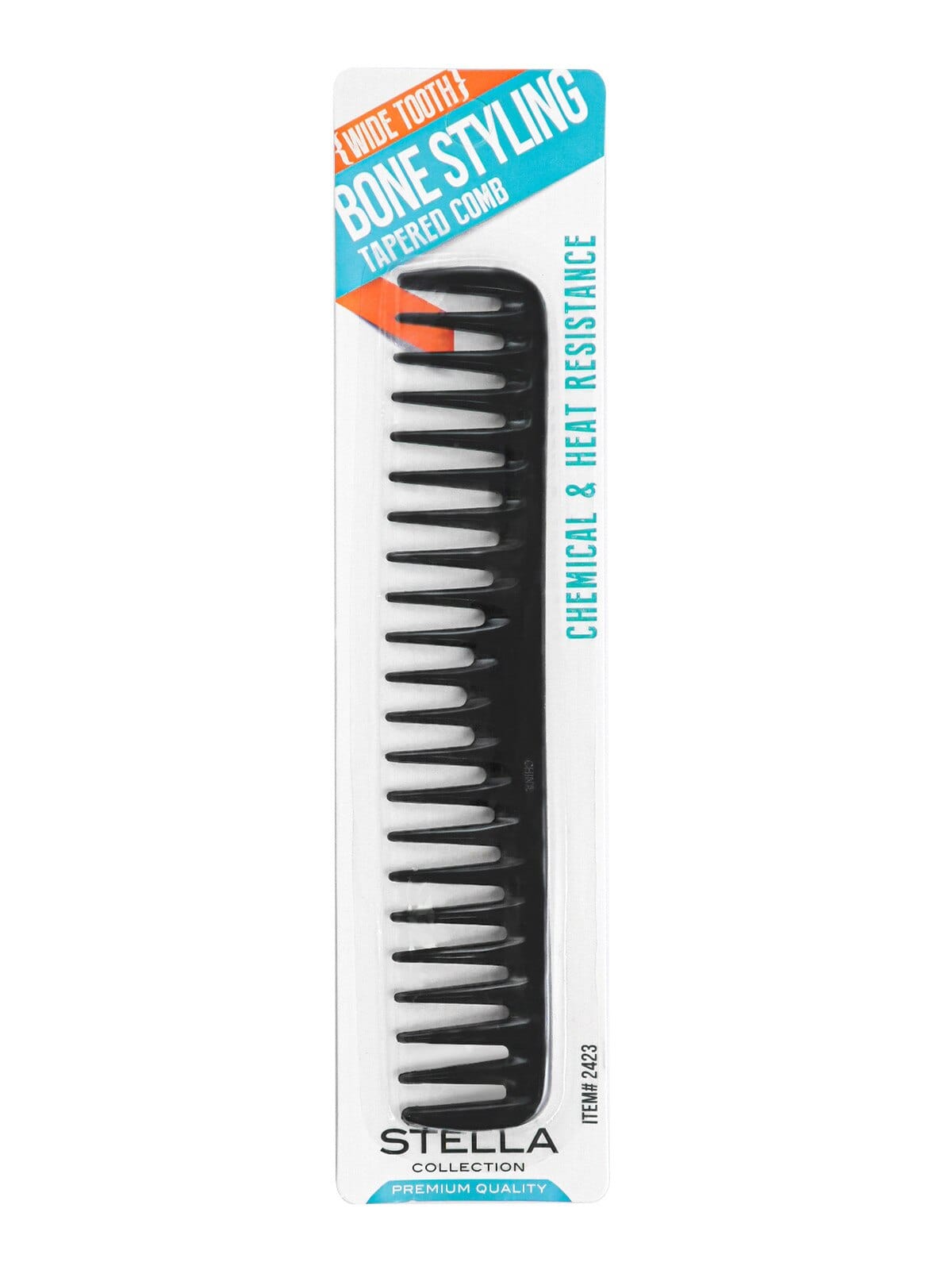 Stella Collection - Peigne à Dents Larges En Forme D'os "Bone Styling Tapered Comb" #2423 - STELLA COLLECTION - Ethni Beauty Market