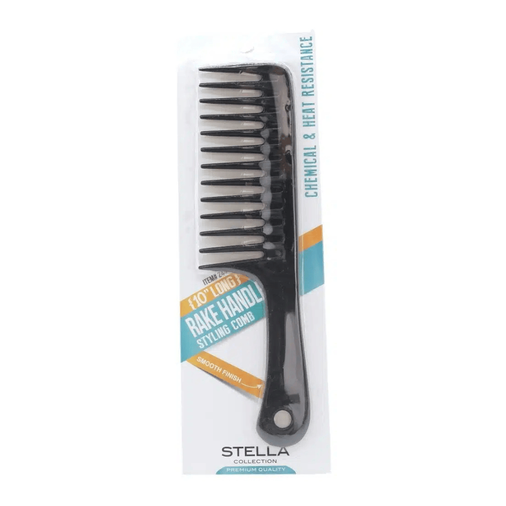 Stella Collection - Peigne à Manche Râteau 10 Pouces "Long Rake Handle Styling Comb" #2441 - STELLA COLLECTION - Ethni Beauty Market