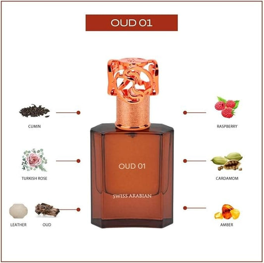 Swiss Arabian - Oud 01 - Parfum unisexe - 50ml - Swiss Arabian - Ethni Beauty Market