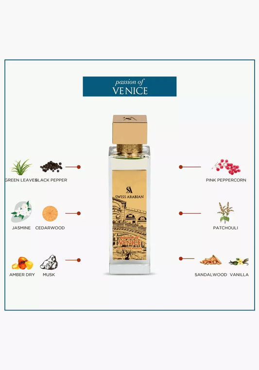 Swiss Arabian Eau de Parfum Swiss Arabian  Parfum unisexe – PASSION OF VENICE 100ml