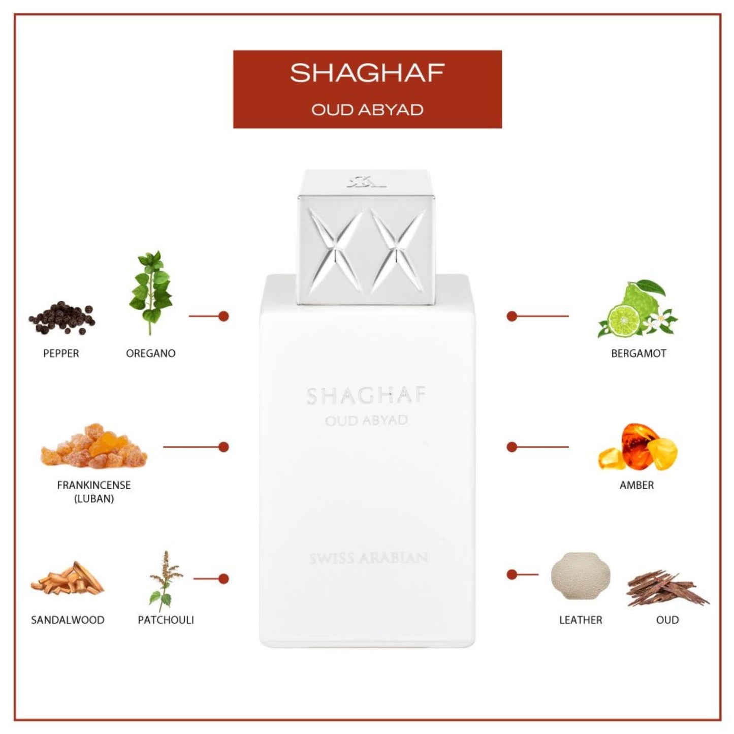 Swiss Arabian - SHAGHAF OUD ABYAD Eau de parfum unisexe - 75ML - Swiss Arabian - Ethni Beauty Market