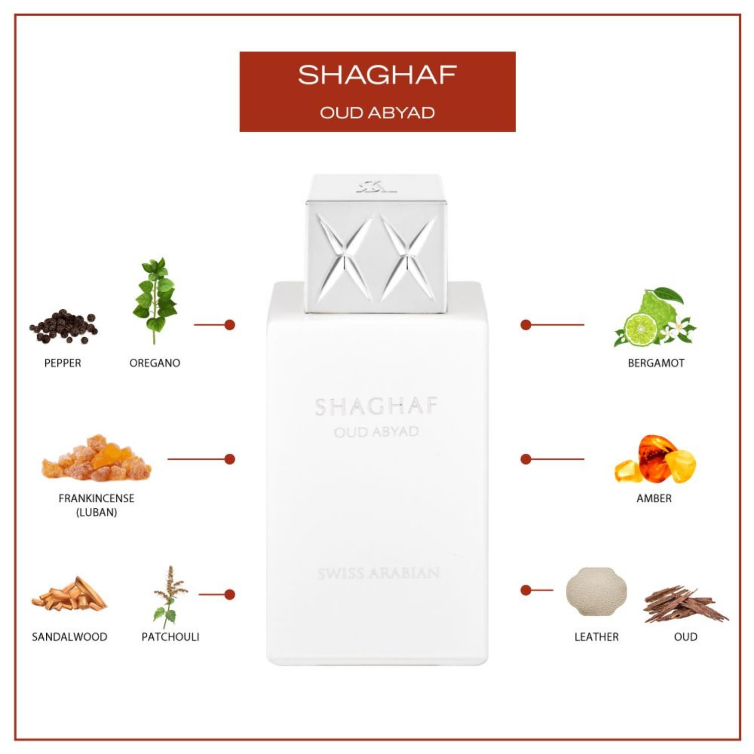 Swiss Arabian - SHAGHAF OUD ABYAD Eau de parfum unisexe - 75ML - Swiss Arabian - Ethni Beauty Market