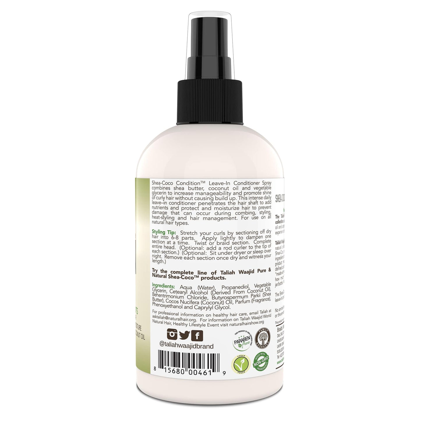 Taliah Waajid - Shea Coco - Spray leave-in "condition" - 237ml - Taliah Waajid - Ethni Beauty Market