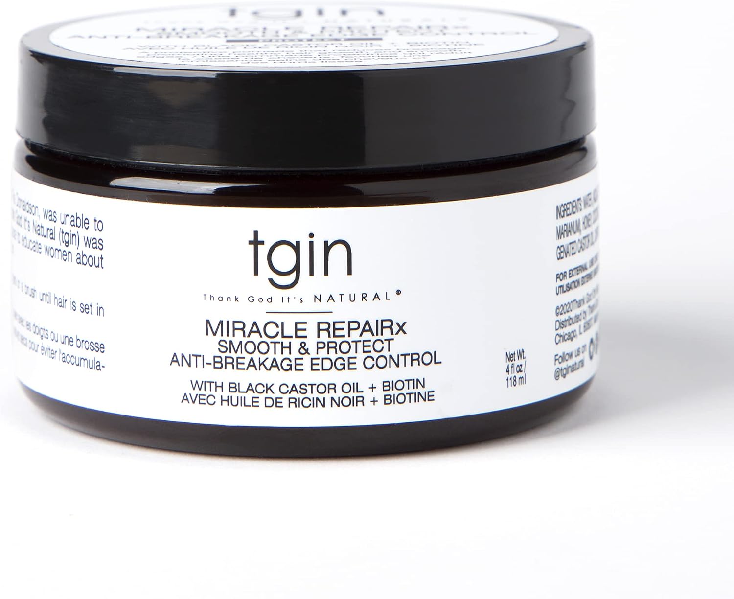 TGIN Miracle RepaiRx Edge Control 118ml gel edges cheveux fragilisés EBM