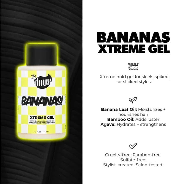 The Doux – BANANAS XTREME HOLD HAIR Gel Coiffant à Tenue Extrême – 354,8ml - The Doux Bee-Girl - Ethni Beauty Market
