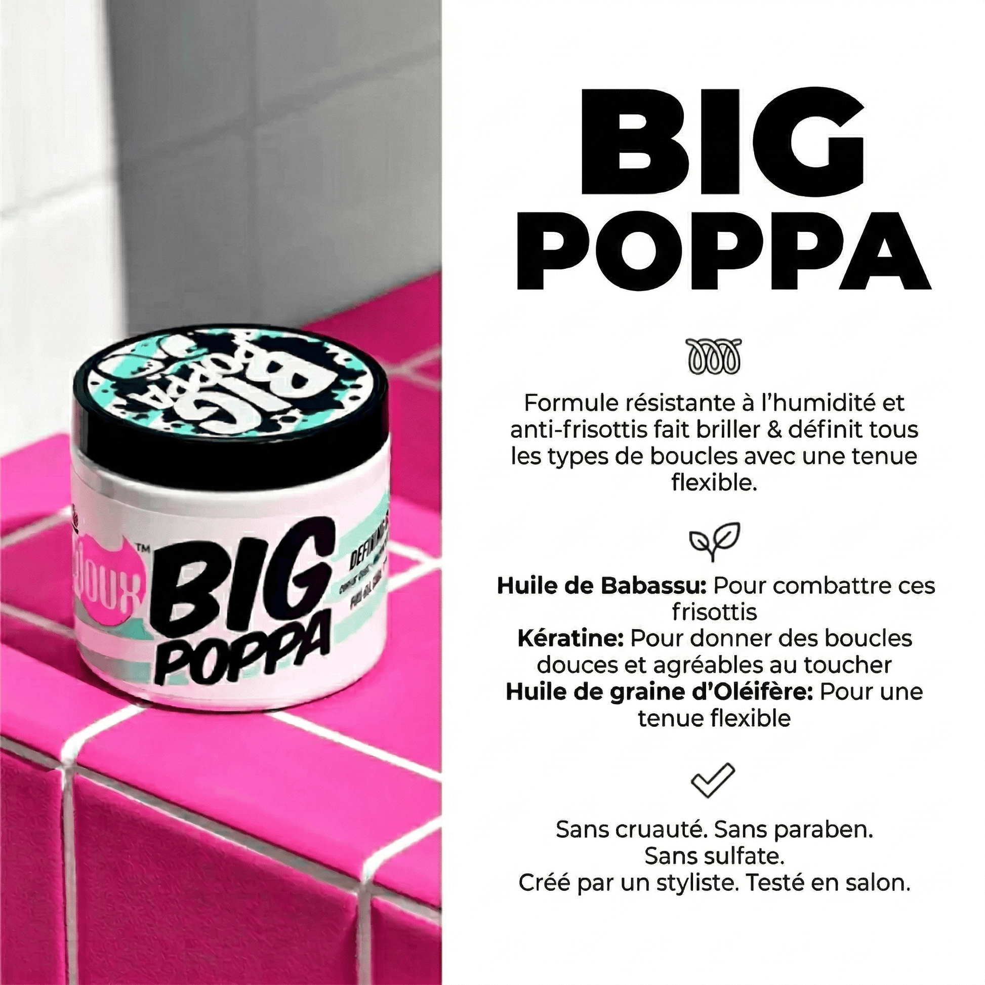 The Doux - Gel coiffant de définition BIG POPPA - 454ml - The Doux Bee-Girl - Ethni Beauty Market
