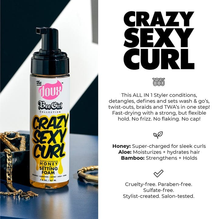 The Doux Bee-Girl Crazy Sexy Curl - Mousse Coiffante "Honey Setting Foam" - 207ml - The Doux Bee-Girl - Ethni Beauty Market