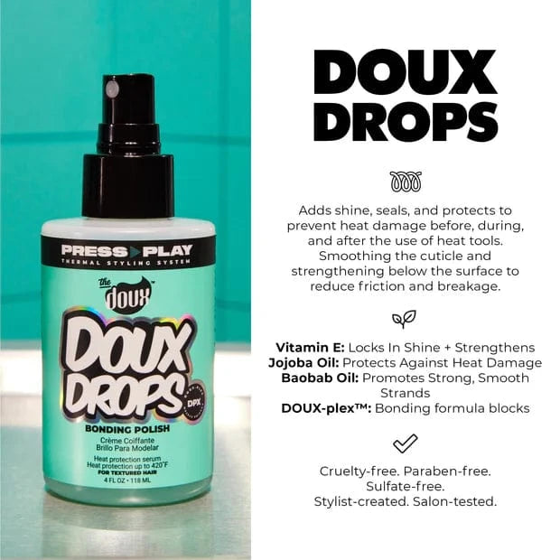 The Doux – DOUX DROPS Crème coiffante Bonding Polish Spray – 118 ml - The Doux Bee-Girl - Ethni Beauty Market