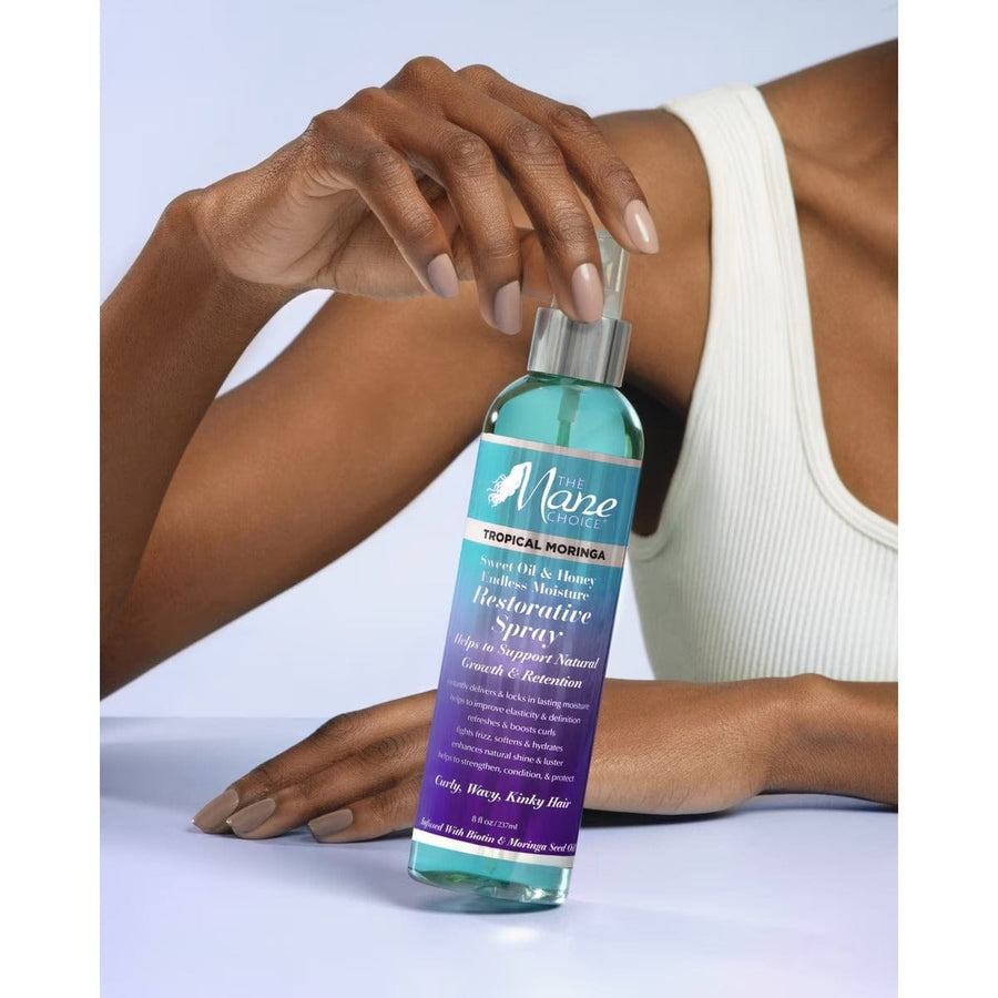 The Mane Choice - Moisturizing spray with biotin and moringa 237ml (Tropical Moringa restorative spray) - The Mane Choice - Ethni Beauty Market