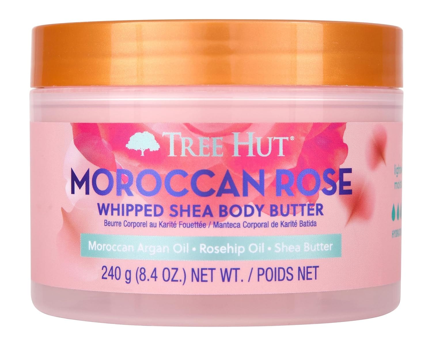 TREE HUT - Beurre Fouetté infusé à la Rose du Maroc - 240g- - TREE HUT - Ethni Beauty Market