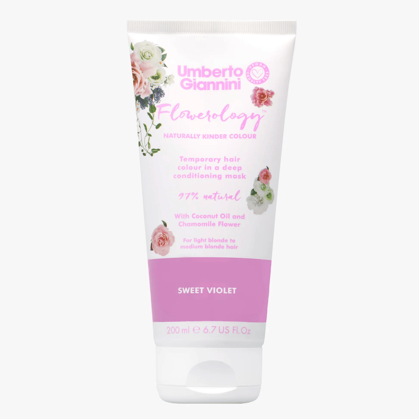 Umberto Giannini - Flowerology - Masque colorant temporaire "sweet violet" - 200ml - Umberto Giannini - Ethni Beauty Market