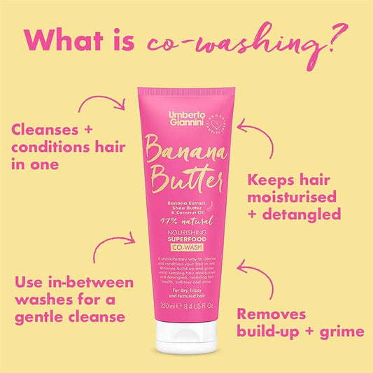 Umberto Giannini Shampoing Umberto Giannini - Banana Butter - Co-wash nourrissant "superfood" - 250ml
