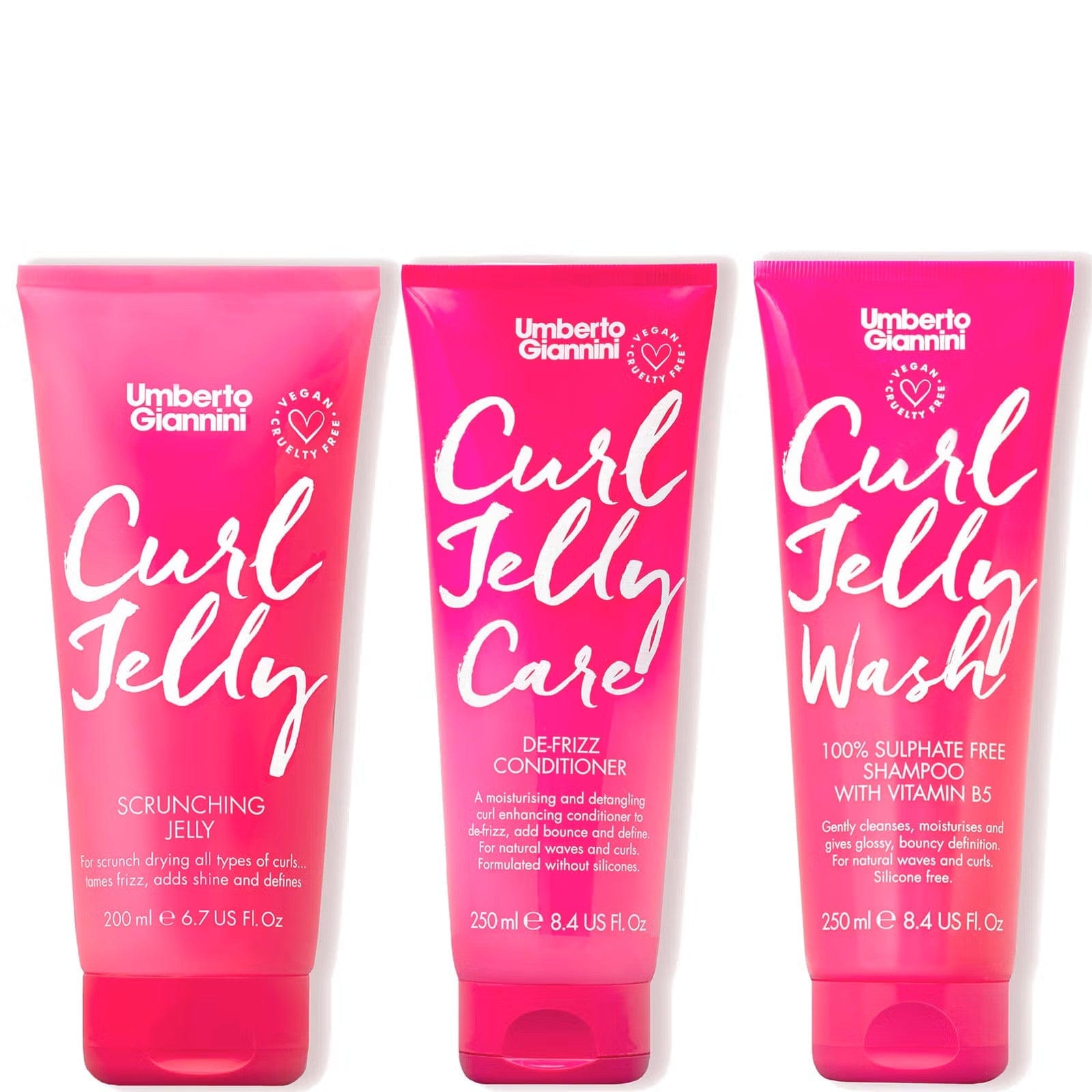 Umberto Giannini - Shampoing végétal 100% sans sulfate 250ml Curl Jelly Wash (100% Sulphate Free Vegan Shampoo) - Umberto Giannini - Ethni Beauty Market