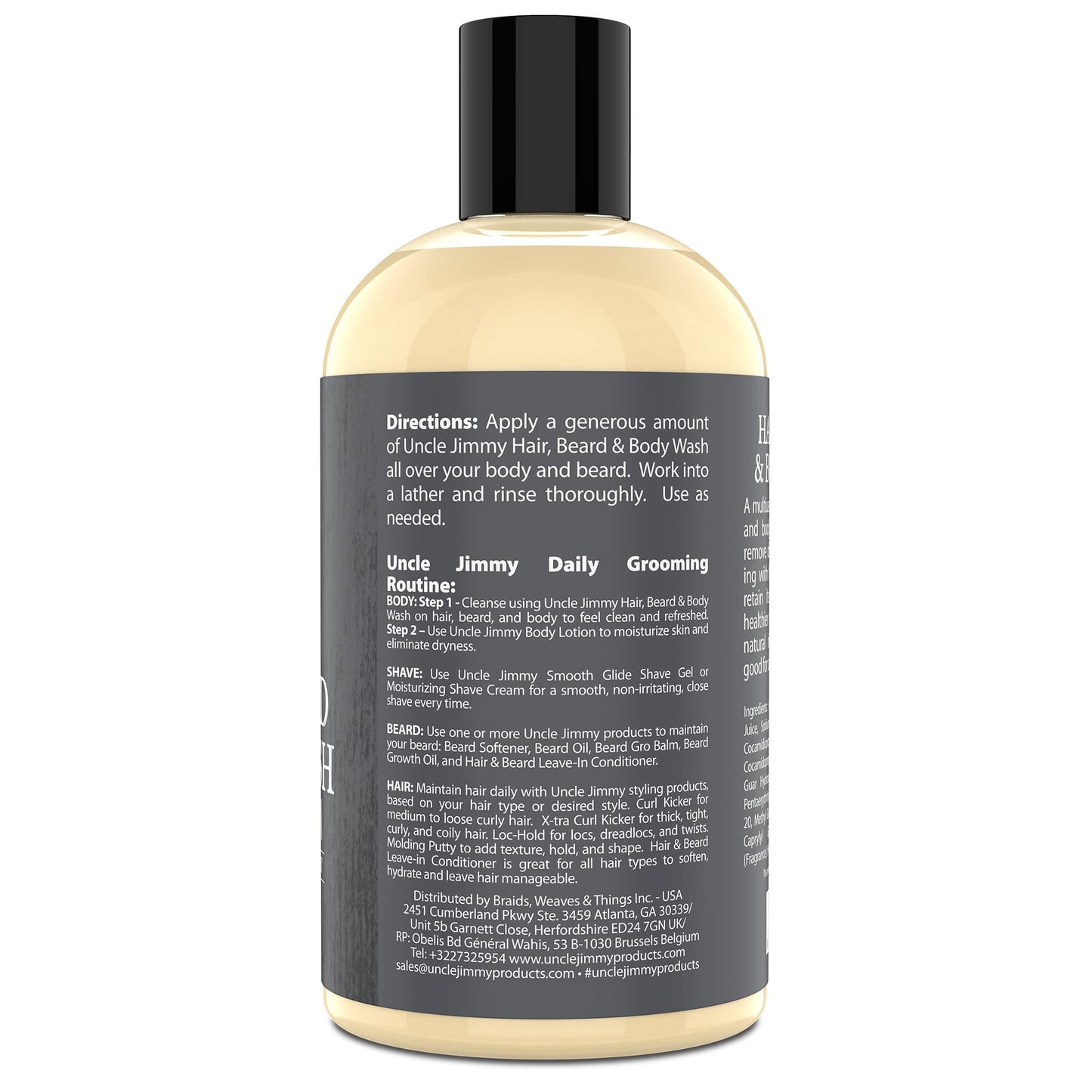 Uncle Jimmy - Soin multi-usage homme pour cheveux & barbe - 356 ml - Uncle Jimmy - Ethni Beauty Market