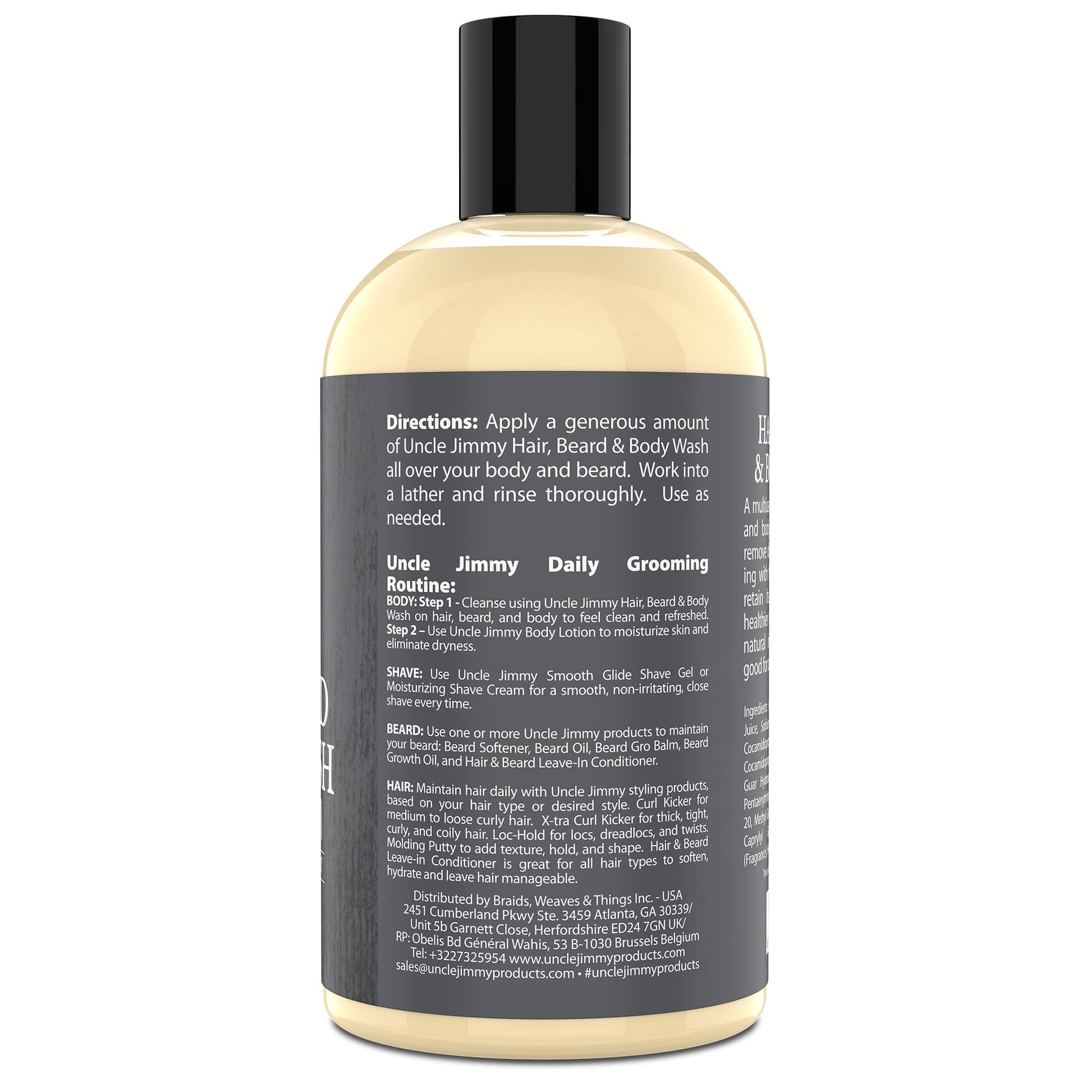 Uncle Jimmy - Soin multi-usage homme pour cheveux & barbe - 356 ml - Uncle Jimmy - Ethni Beauty Market