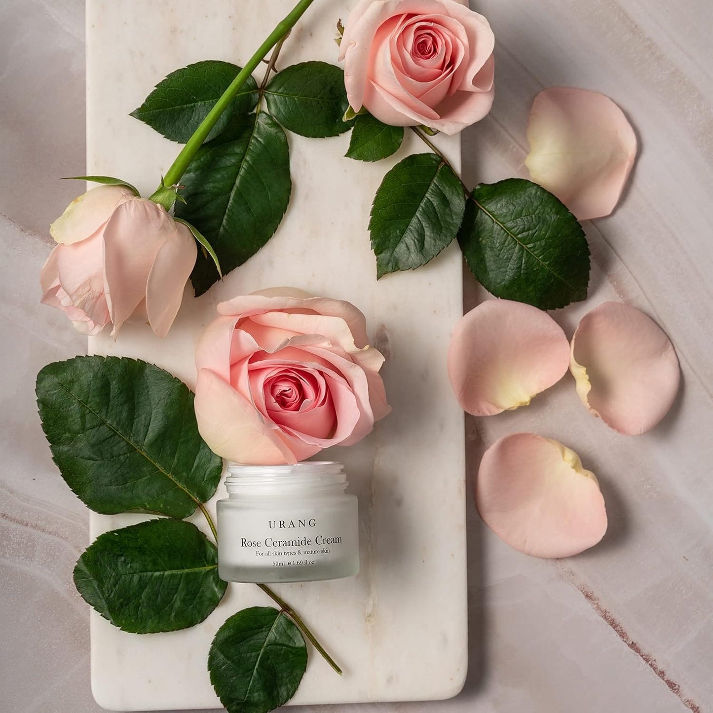 Urang - Crème visage végétalienne "Rose ceramide cream" - 50 ml - Urang - Ethni Beauty Market