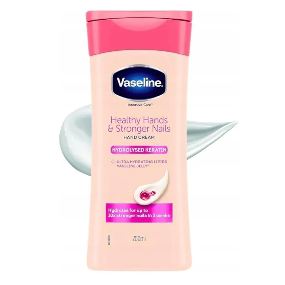 Vaseline - Soins intensifs Des Ongles plus forts et des Mains saines "Intense Care Healthy Hands Stronger Nails Cream" - 200 ml - vaseline - Ethni Beauty Market