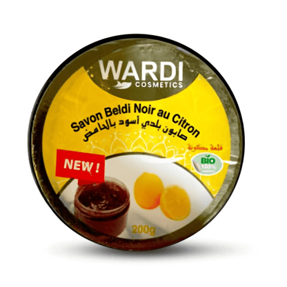 WARDI Cosmetics - Savon beldi noir "huile d'olive" - 200g (plusieurs senteurs) - Wardi Cosmetics - Ethni Beauty Market