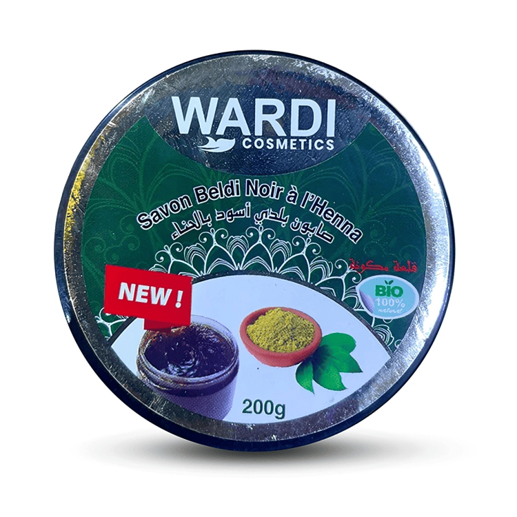 WARDI Cosmetics - Savon beldi noir "huile d'olive" - 200g (plusieurs senteurs) - Wardi Cosmetics - Ethni Beauty Market