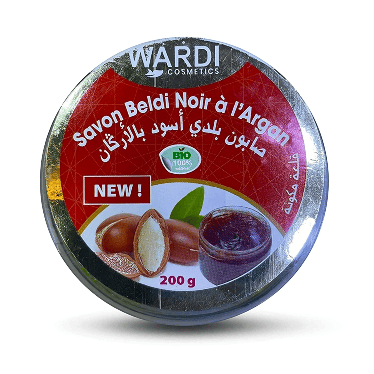 WARDI Cosmetics - Savon beldi noir "huile d'olive" - 200g (plusieurs senteurs) - Wardi Cosmetics - Ethni Beauty Market