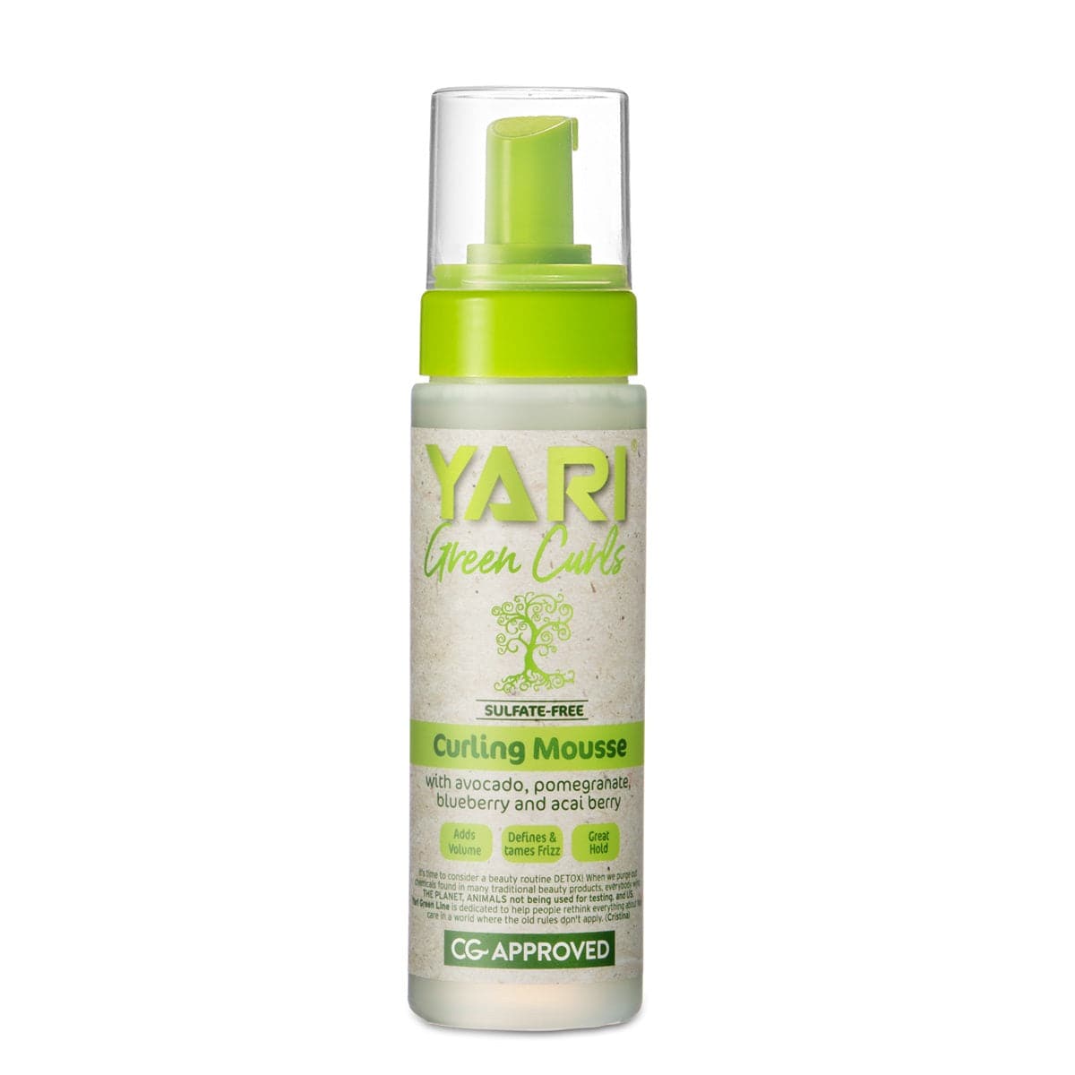 Yari - Mousse coiffante pour boucles « Green curls » sans sulfate - 220 ml - Yari - Ethni Beauty Market
