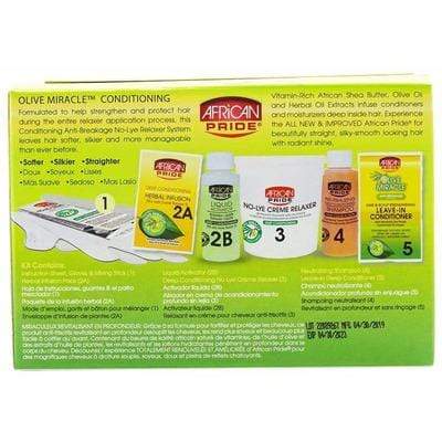 African Pride - Olive miracle Regular anti-breakage straightener kit - African Pride - Ethni Beauty Market
