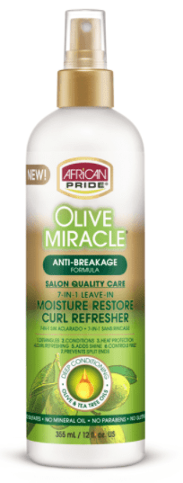 African Pride - Olive Miracle - Spray capillaire 7-en-1 "curl refresher" - 355 ml - African Pride - Ethni Beauty Market