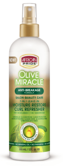 African Pride - Olive Miracle - 7-in-1 "curl refresher" hair spray - 355 ml - African Pride - Ethni Beauty Market