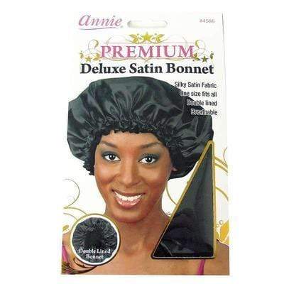 Annie - Bonnet satin deluxe noir - Annie - Ethni Beauty Market