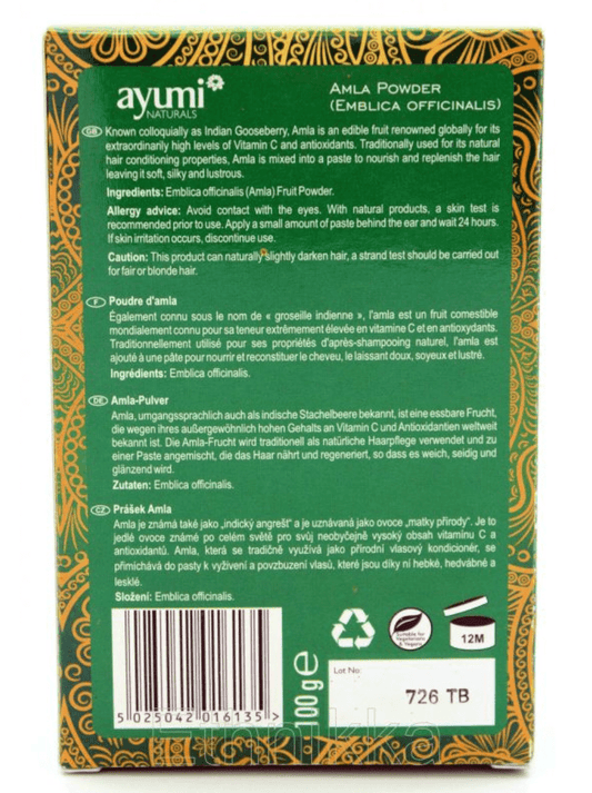 Ayumi - Natural "amla" powder conditioner - 100g - Ayumi - Ethni Beauty Market