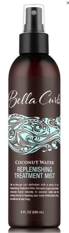 Bella Curls - La Brume de Traitement Reconstituant à l'Eau de Coco (Coconut Water replenishing Treatment Mist) - 236 ml - Bella Curls - Ethni Beauty Market