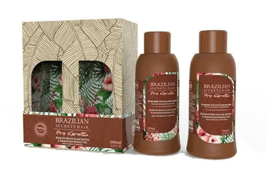 Brazilian Secrets Hair - Pro Keratin - "Sublime touch" Brazilian smoothing cleansing kit - 600ml (2x300ml) - Brazilian Secrets Hair - Ethni Beauty Market