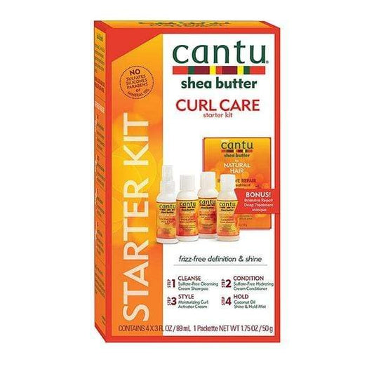 Cantu - Kit de découverte de 4 produits pour boucles - Curl care starter kit - Cantu - Ethni Beauty Market