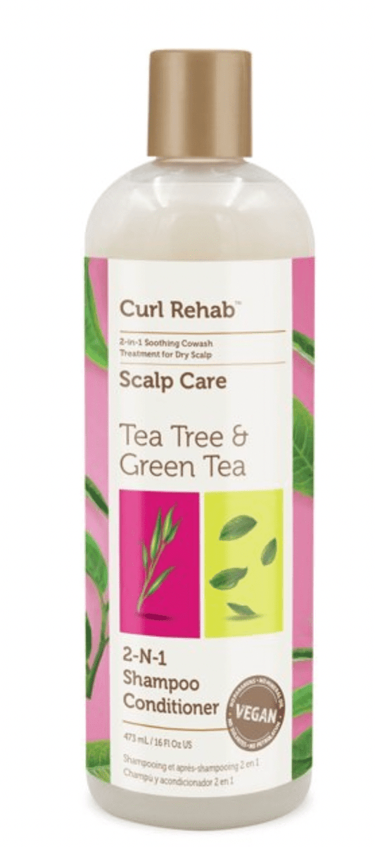 Curl Rehab - Shampoing et après-shampoing 2-en-1 arbre à thé & thé vert "2-in-1 Shampoo Conditionner Tea Tree & Green Tea"  - 473ml - Curl Rehab - Ethni Beauty Market