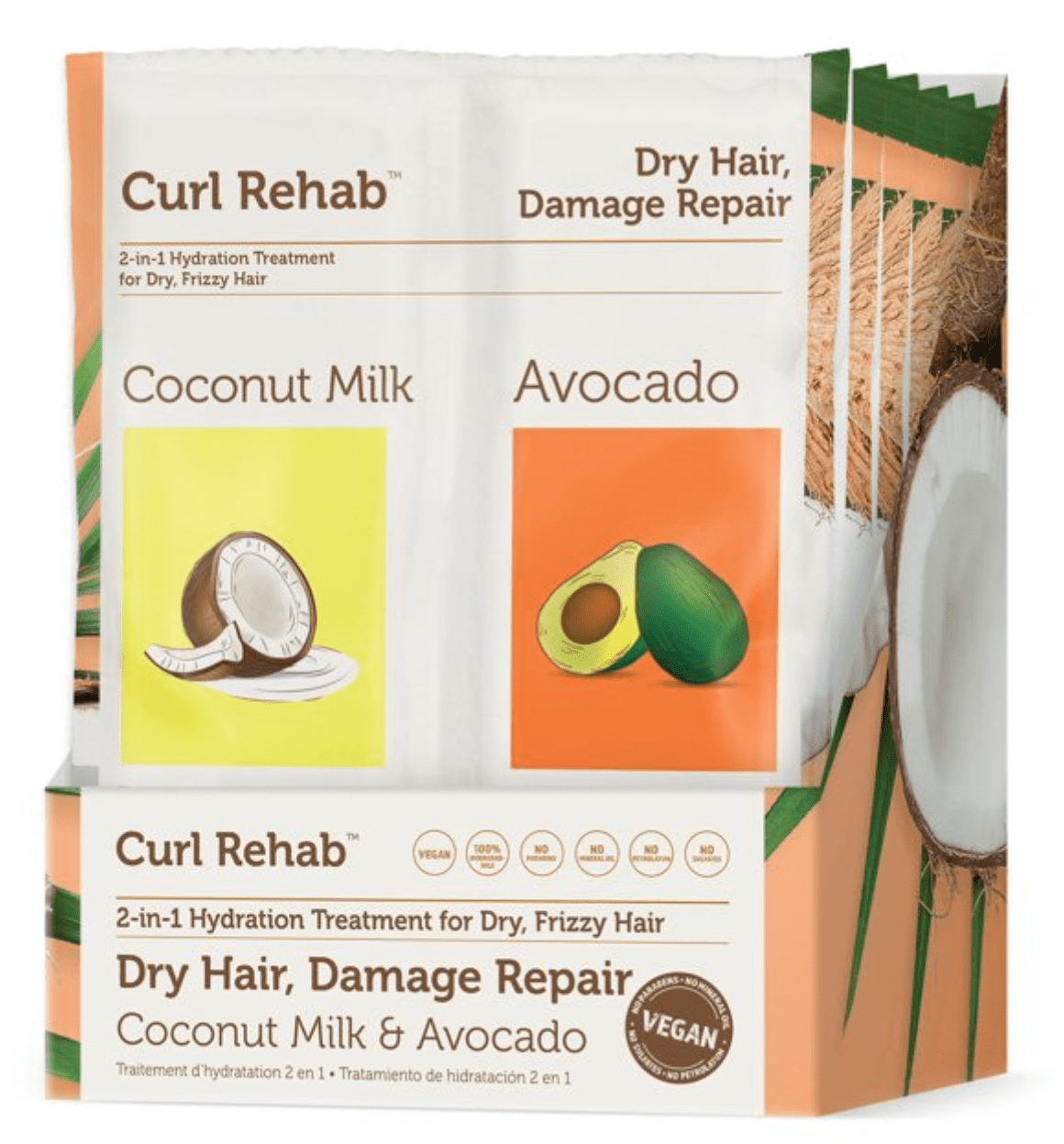 Curl Rehab - Traitement hydratant 2-en-1 "lait de coco & avocat" - 141ml - Curl Rehab - Ethni Beauty Market