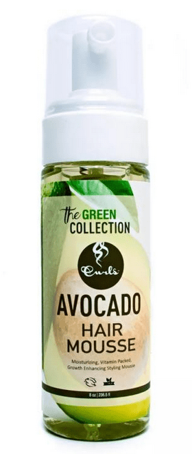 Curls - Mousse de coiffage à l'avocat "Avocado Hair Mousse Green" - 236,5g - Curls - Ethni Beauty Market