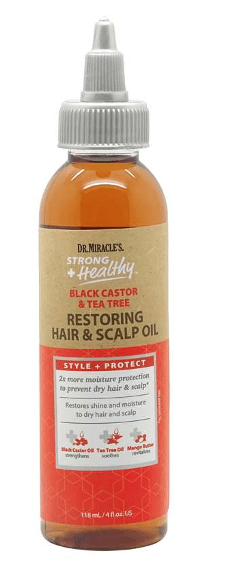 Dr Miracle's - Strong + Healthy - Revitalizing Oil "Black Castor & Tea Tree" - 118ml - Dr Miracle's - Ethni Beauty Market