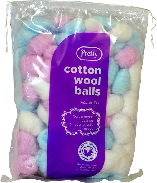 Pretty - Boules de coton (cotton wool balls) - 100 boules - 20g - Pretty - Ethni Beauty Market