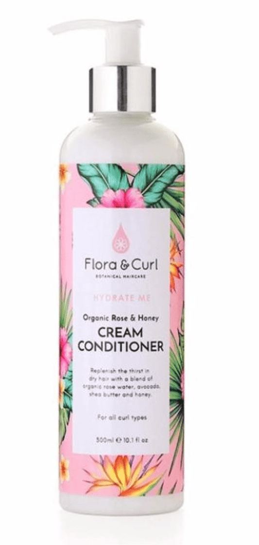 Flora & Curl - Hydrate me - Après-shampoing "Organic rose & Honey" - 300 ml - Flora & Curl - Ethni Beauty Market