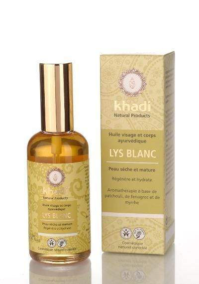 Khadi - Huile ayurvédique lys blanc - 100 ml - Khadi - Ethni Beauty Market